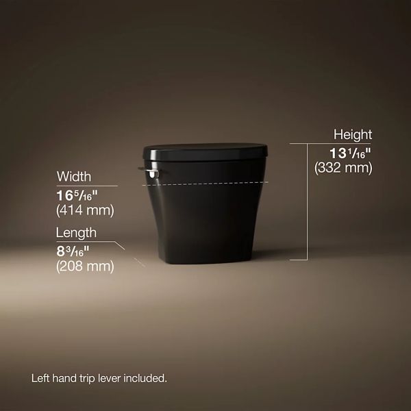 KOHLER® Betello® Black ContinuousClean XT Toilet Tank, 1.28 gpf-4