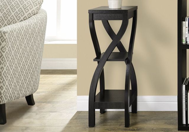 Monarch Specialties Inc. 32"H Espresso 2 Tier Accent Table-2