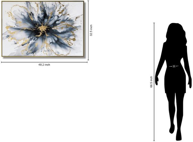 Classy Living Outspoken Golden Midnight Bloom Wall Art-2