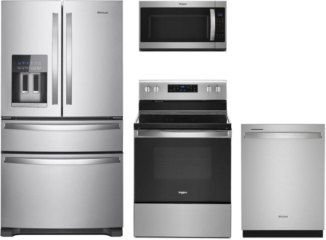 Whirlpool® 4 Piece Fingerprint Resistant Stainless Steel Kitchen Package-0