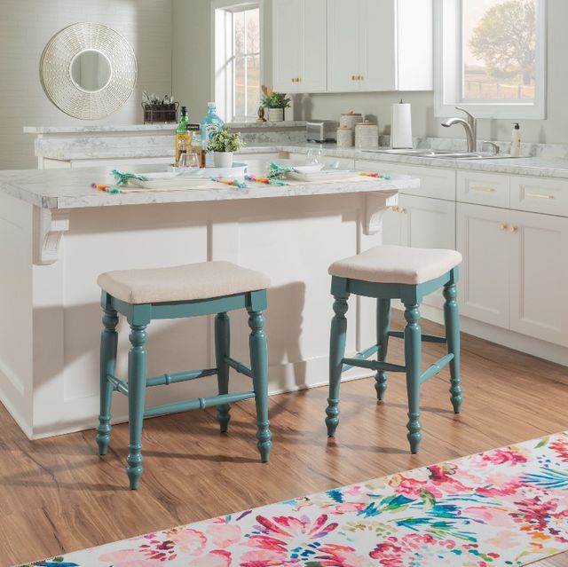 Linon Marino Antique Blue Counter Stool-1