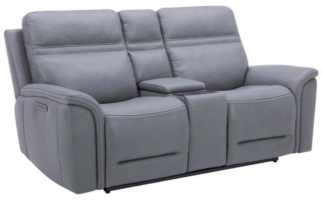 Liberty Furniture Cooper Blue Gray Power Reclining Loveseat with Console-0