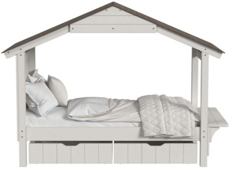 Westwood Design Lodge Cookies/Cream Youth Twin Panel Storage Bed with Full Roof-2