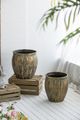 A & B Home 2-Piece Bronze Flower Pot Set-4