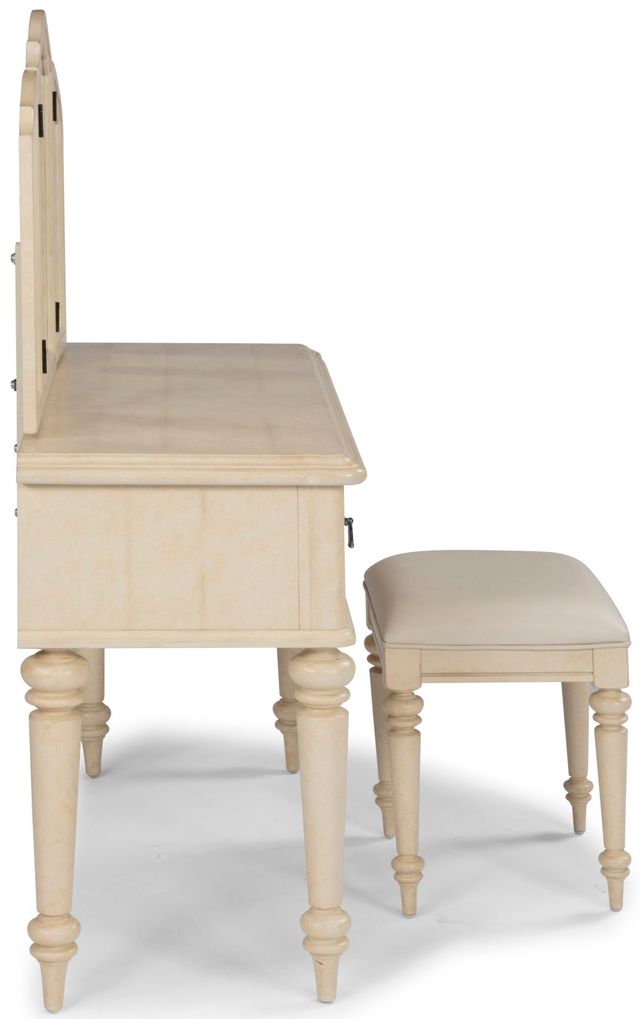 homestyles® Provence Antiqued White Vanity and Bench-1