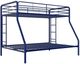 dhp furniture® Dusty Blue Twin/Full Bunk Bed-1