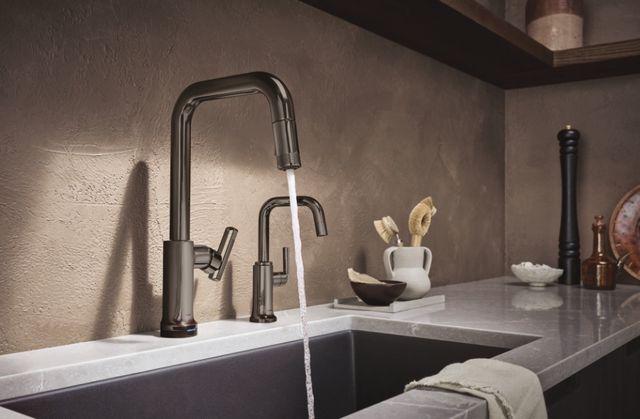 Brizo  Kintsu® Lumicoat® Black Onyx Beverage Faucet with Square Spout-4