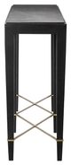 Currey & Company Verona Black Lacquered Linen Console Table-2