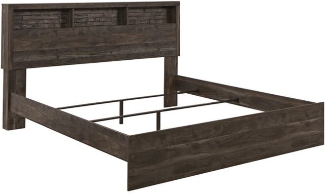 Benchcraft® Vay Bay 6-Piece Charcoal King Bookcase Panel Bed Set-1