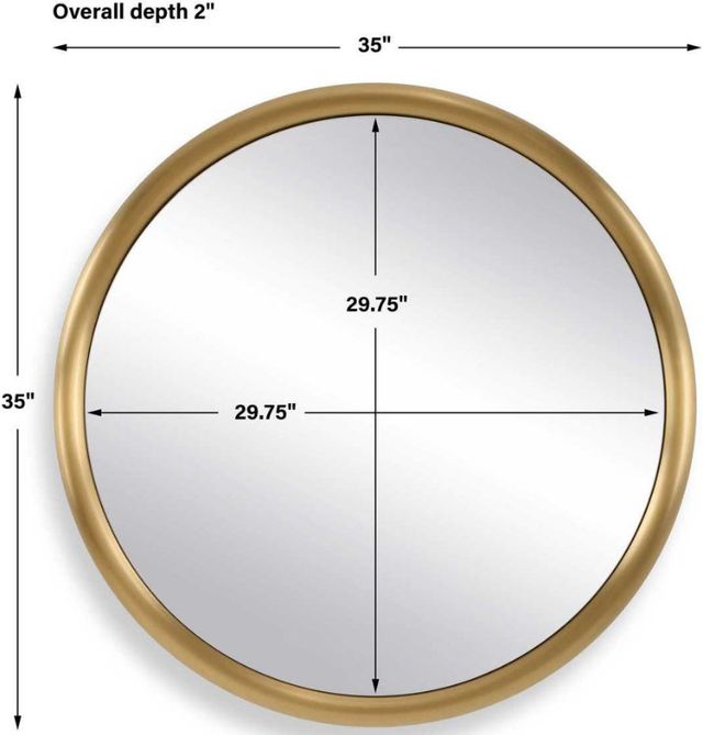 Uttermost® Atkinson Antique Brass Round Mirror-2