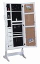 Coaster® Doyle White Jewelry Cheval Mirror With Picture Frames-1