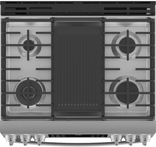 GE Profile™ 30" Fingerprint Resistant Stainless Steel Slide In Gas Range-7