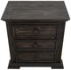 International Furniture Direct Terra Dark Black Nightstand-5