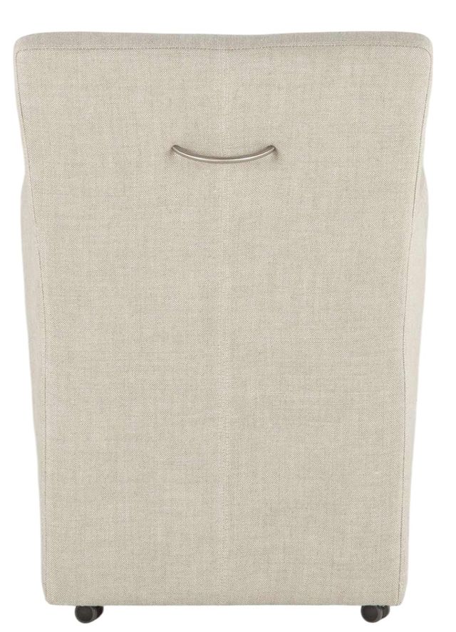Home Trends & Design Upholstered Dining Off-White Linen Peabody Arm Chair-3