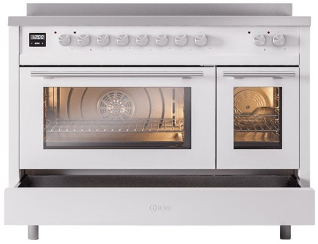 Ilve® Professional Plus II 48" White Pro Style Induction Range-2