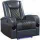 ACME Furniture Alair Black/Blue Power Recliner-0