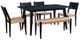 Powell® Cosgrove 6-Piece Black/Natural Dining Set-0
