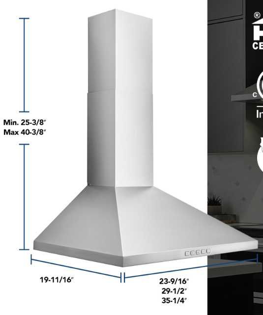 Broan® BWP1 Series 24" Stainless Steel Wall Mounted Range Hood-2