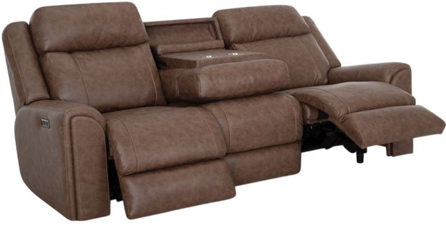 Franklin™ Parker Duvall Vintage Brown Power Reclining Sofa with Power Headrest and Neori Air Massage-1