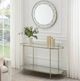 ACME Furniture Zaba Glass Top Sofa Table with Champagne Base-1