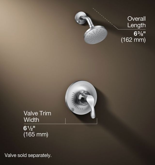 KOHLER® Simplice® Rite-Temp® Polished Chrome 1.75 GPM Shower Trim Kit-2
