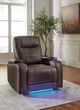 Signature Design by Ashley® Schooner Rocks Umber Power Recliner with Adjustable Headrest-4