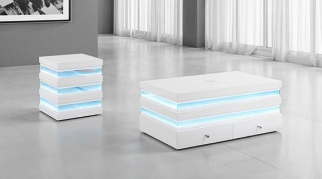 Furniture of America® Maloy White Rectangular Cocktail Table-3