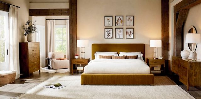 Bassett® Furniture Customizable Eden Upholstered King Panel Bed