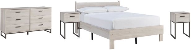 Signature Design by Ashley® Socalle 4-Piece Natural Full Platform Bed Set-0
