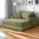 Furniture of America® Ferryhill Olive Green Arm Chaise-1