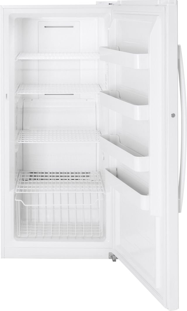 GE® 28" 14.1 Cu. Ft. White Upright Freezer-1