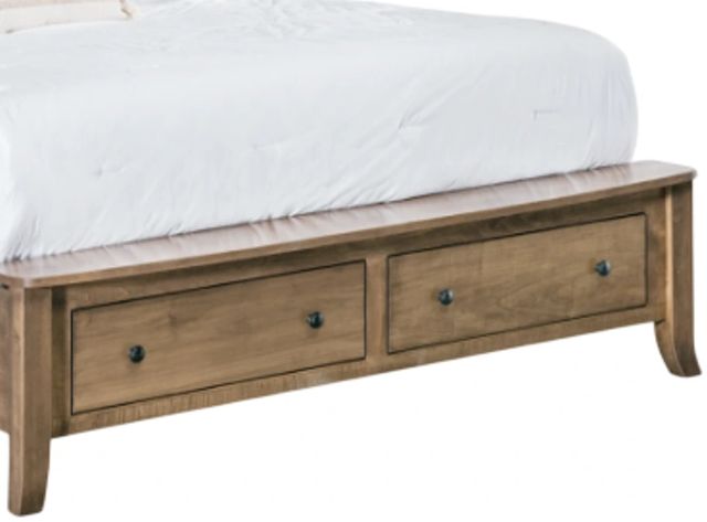 Archbold Furniture Customizable Amish Essentials Provence Maple King Panel Storage Bed-1
