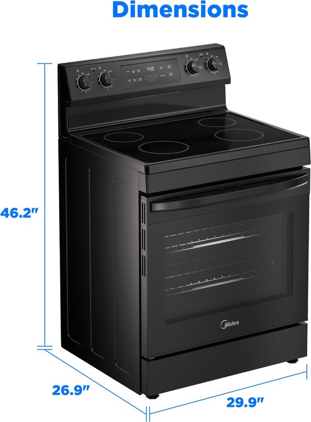 Midea® 30" Black Freestanding Electric Range -2