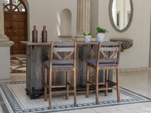 International Furniture Direct Loft Gray RC Brown/Gray Upholstered Bar Stool-1