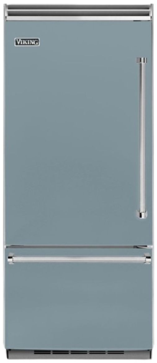 Viking® 5 Series 36 in. 20.4 Cu. Ft. November Sky Built In Counter Depth Left Hinge Bottom Freezer Refrigerator