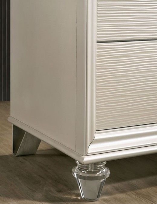 Furniture of America® Allie 4-Piece Pearl White Twin Trundle Bedroom Set-8