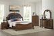 Elements International Cadenza 3-Piece Black/Brown King Upholstered Panel Bedroom Set-1