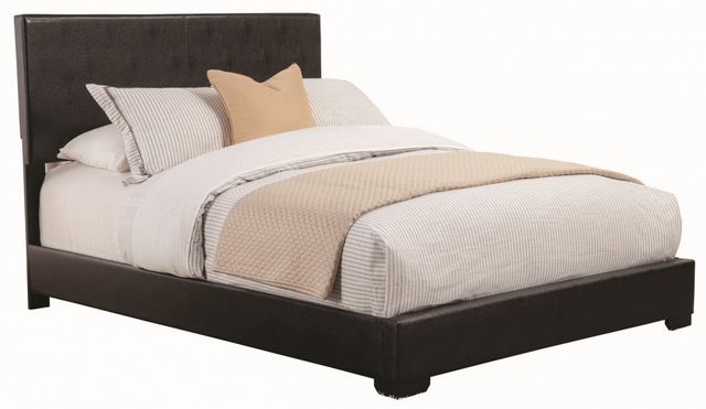 Coaster® Conner Dark Brown Queen Upholstered Bed-0