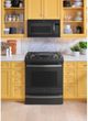 GE® 30" Black Slate Slide In Convection Gas Range-4