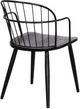 Armen Living Bradley Black Arm Chair-4