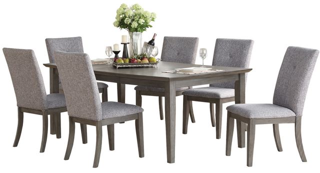 Mazin Furniture Felicity 7-Piece Grey/Light Grey Dining Set-1