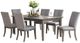 Mazin Furniture Felicity 7-Piece Grey/Light Grey Dining Set-1