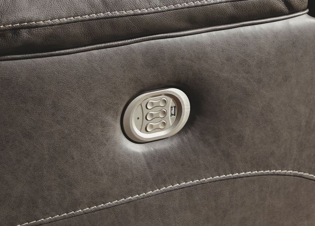 Signature Design by Ashley® Wurstrow Smoke Power Recliner with Adjustable Headrest-2