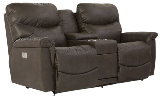 La-Z-Boy® James Steel Power Reclining Loveseat with Headrest and Console-2