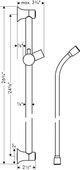 Hansgrohe Unica Polished Nickel Classic Wallbar-1