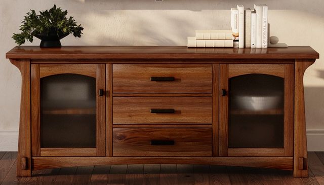 A-America® Eldora Saddle Brown Media Console-1