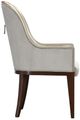 Michael Amini® Houston Mushroom Gray/Walnut Arm Chair-3