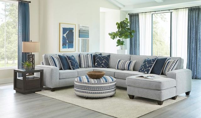 Albany Industries 3-Piece Persia Indigo Right-Arm Facing Chaise Sectional-1