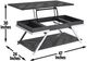 Steve Silver Co. Roma 3-Piece Shadow Gray Occasional Table Set with Chrome Base-4