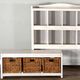 Sunny Designs™ Storage White Bookcase with Trundle Bench-1